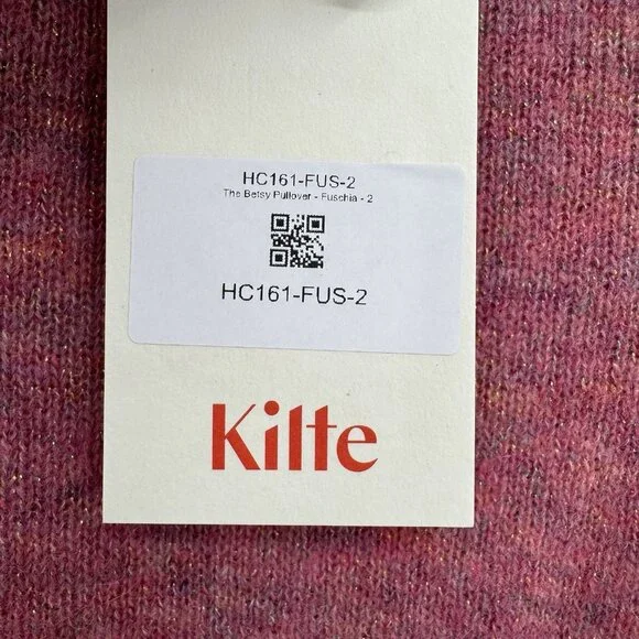 Kilte Collection The Betsy Pullover Fuchsia Pink size 2-M Women's Alpaca/M Wool
